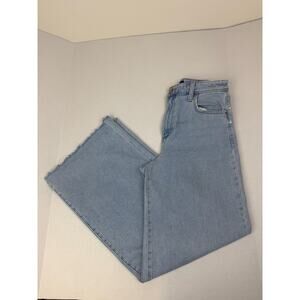 Lee High Rise Slouch Wide-Leg Jeans – Light Wash – Stretch Denim – Size 27 M